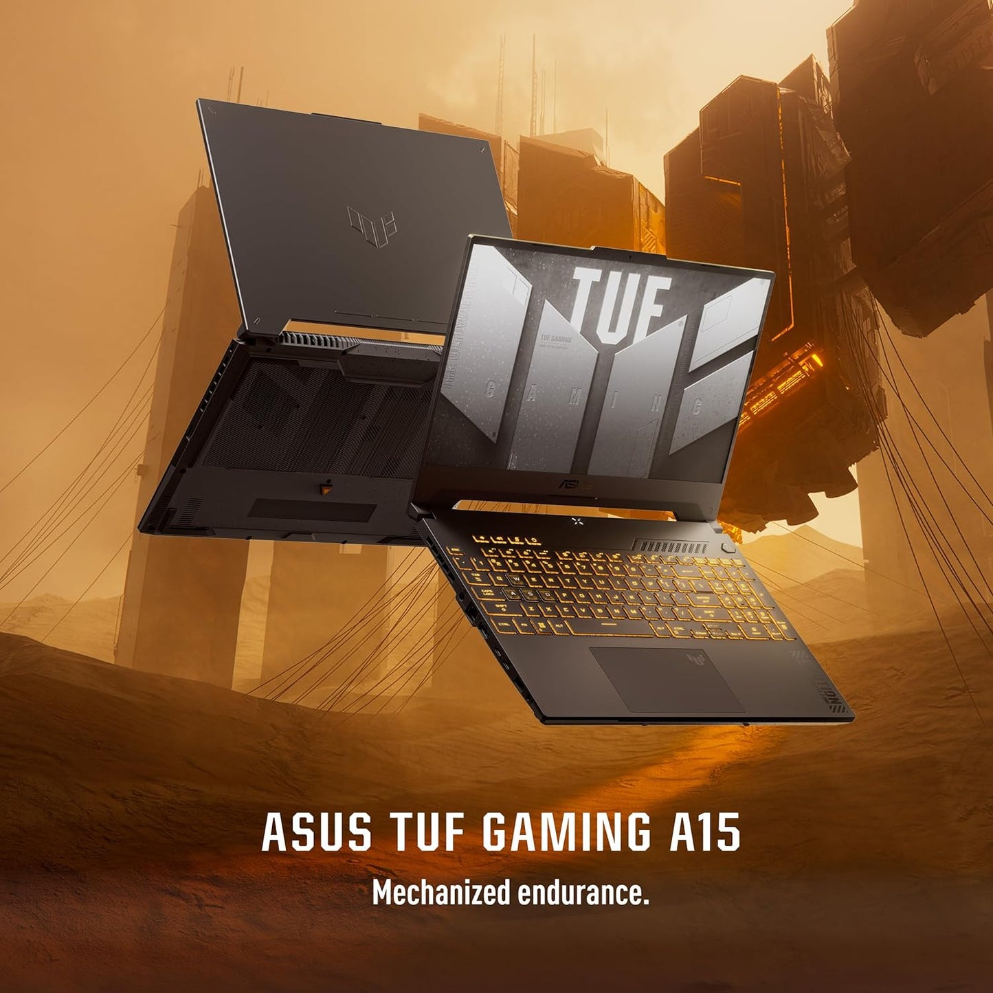 ASUS TUF Gaming A15 FA507NU-LP030W Mecha Gray, Gaming Laptop, AMD R7 7735HS 8GB 512GB SSD, NV RTX4050, 6GB Graphics,WIN11 HOME, 15.6 inch FHD 1920X1080 144Hz, HD Webcam, Backlit-RGB-Eng-Arb-KB