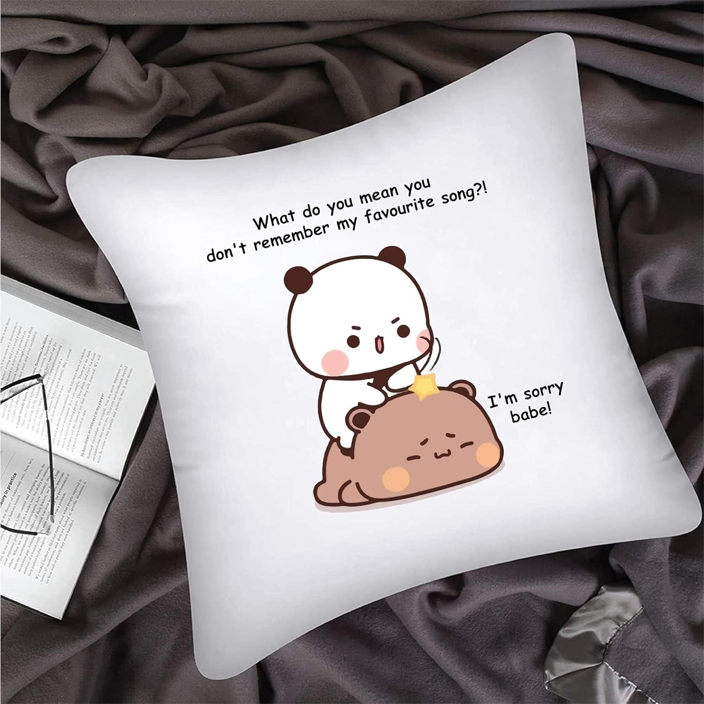 Happy Valentine's Day Pillow to Cuddle with Your Sweetheart - Gifts for your Boyfriend - Husband - Wife - Girlfriend - Valentine's Day Romance to Their Bedroom (Design 4)