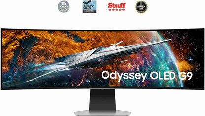 Samsung Odyssey G9 G95SC 49" Oled Gaming Monitor with 0.03ms Response time & 240Hz Refresh rate, Gaming Hub, AMD FreeSync Premium Pro, Built-in speaker, Smart TV Experience - LS49CG954SMXUE