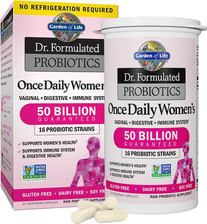 Garden of Life - Dr. Formulated Adult Probiotics Once Daily Ultra - AcidophilUS Probiotic Supports Colon, Digestion, Immune System - Gluten, Soy-Free, Non-Gmo - 30 Vegetarian Capsules (Shipped Cold)