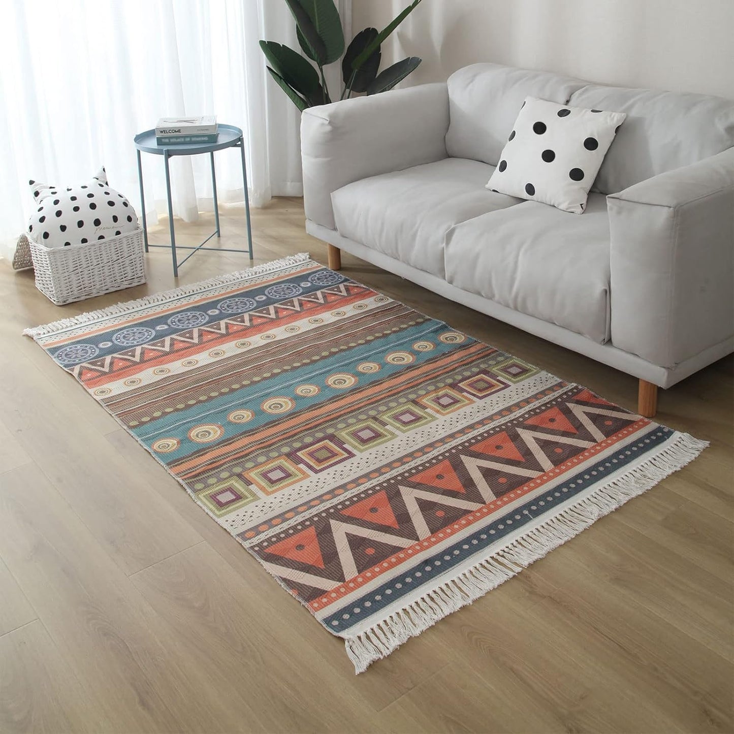 Area Rugs For Living Room Bedroom, Cotton Linen Floor Mat, Mrkhojahas 50x160cm