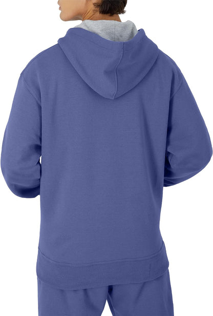 Champion mens Hoodie, Powerblend, Fleece Striped Sweatshirt for Men (Reg. Or Big & Tall) Hooded Sweatshirt