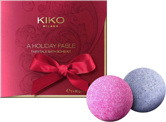 KIKO Milano A Holiday Fable Fairytale Bath Bomb Set | Skincare Kit: 2 Cherry Blossom And Lavender Bath Bombs