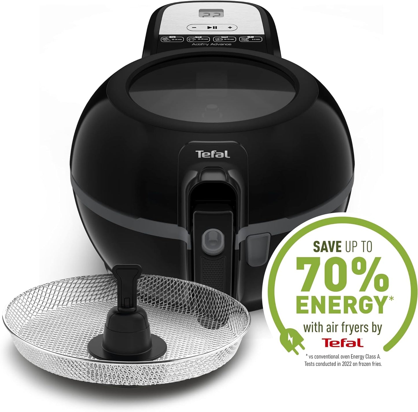 Tefal ActiFry Advance Snacking FZ729840 Health Air Fryer, Snacking basket, Black, 1.2kg, 6 portions, 1400W