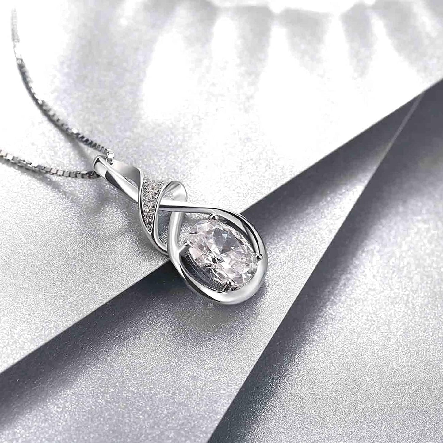 Swarovski Elements 925 Sterling Silver Pendent Necklace for Women Gift JRosee Jewelry