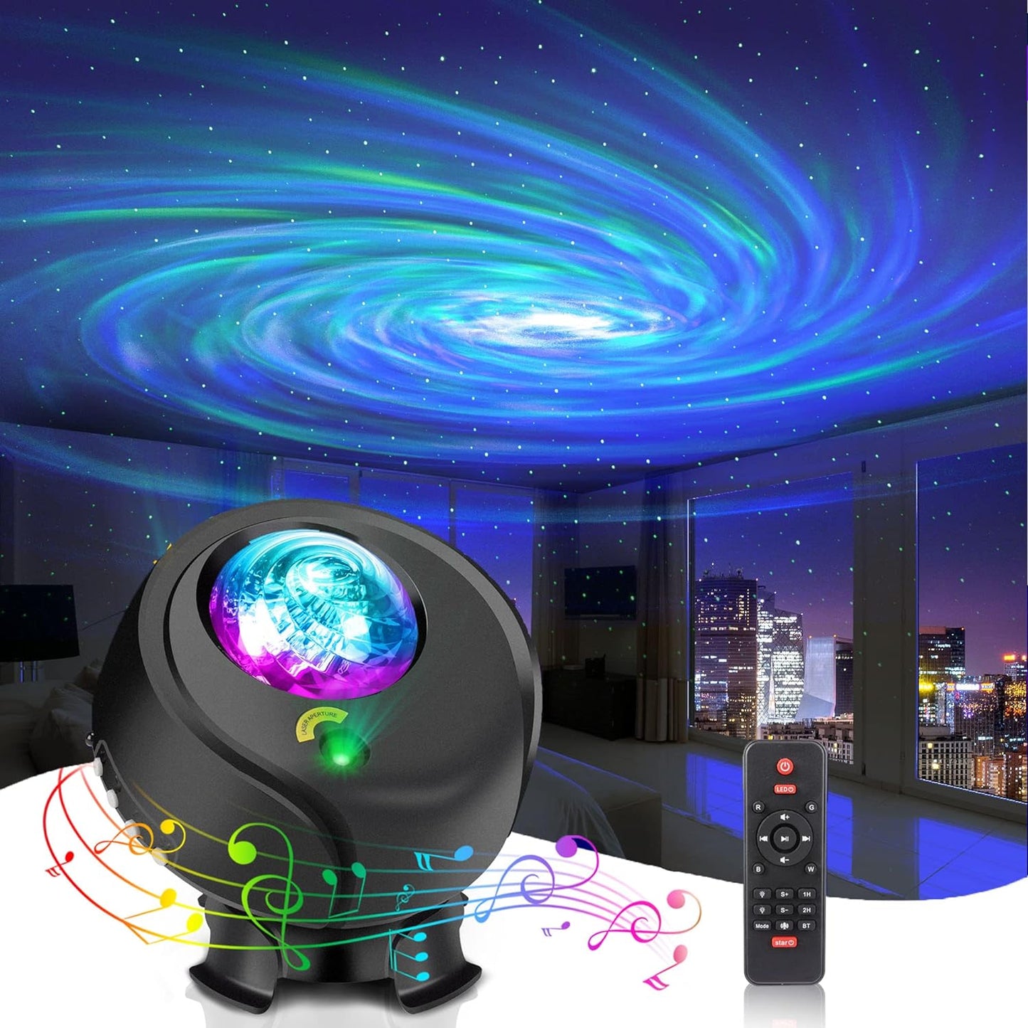 Xdalula Rainbow Led Lights - Rainbow Projector Lamp Rainbow Maker with 5 LED Bulbs, Rainbow Night Light Projector Rainbow Lights for Bedroom and Children Gift