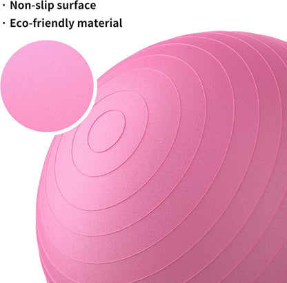 PROIRON Yoga Ball Anti-Burst Exercise Ball Chair with Quick Pump Slip Resistant Gym Ball Supports 500KG Balance Ball for Pilates Yoga Birthing Pregnancy Stability Gym Workout Training