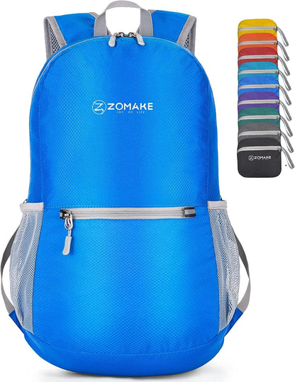 ZOMAKE 20L Small Size Ultra Lightweight Packable Backpack, Foldable Waterproof Daypack - Travel Small Bag Camping Outdoor Rucksack for Men Women Sports School Trekking Work Bicycle Trip