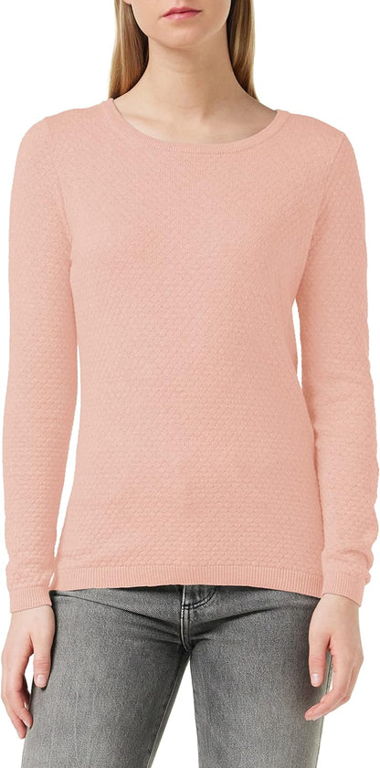 Vero Moda Women's Vmcare Structure Ls O-neck Blou Ga Noos Sweater