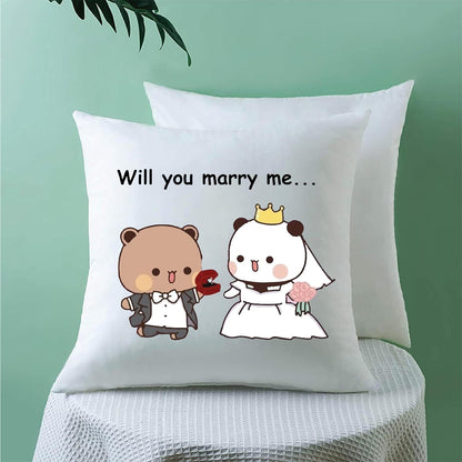 Happy Valentine's Day Pillow to Cuddle with Your Sweetheart - Gifts for your Boyfriend - Husband - Wife - Girlfriend - Valentine's Day Romance to Their Bedroom (Design 4)