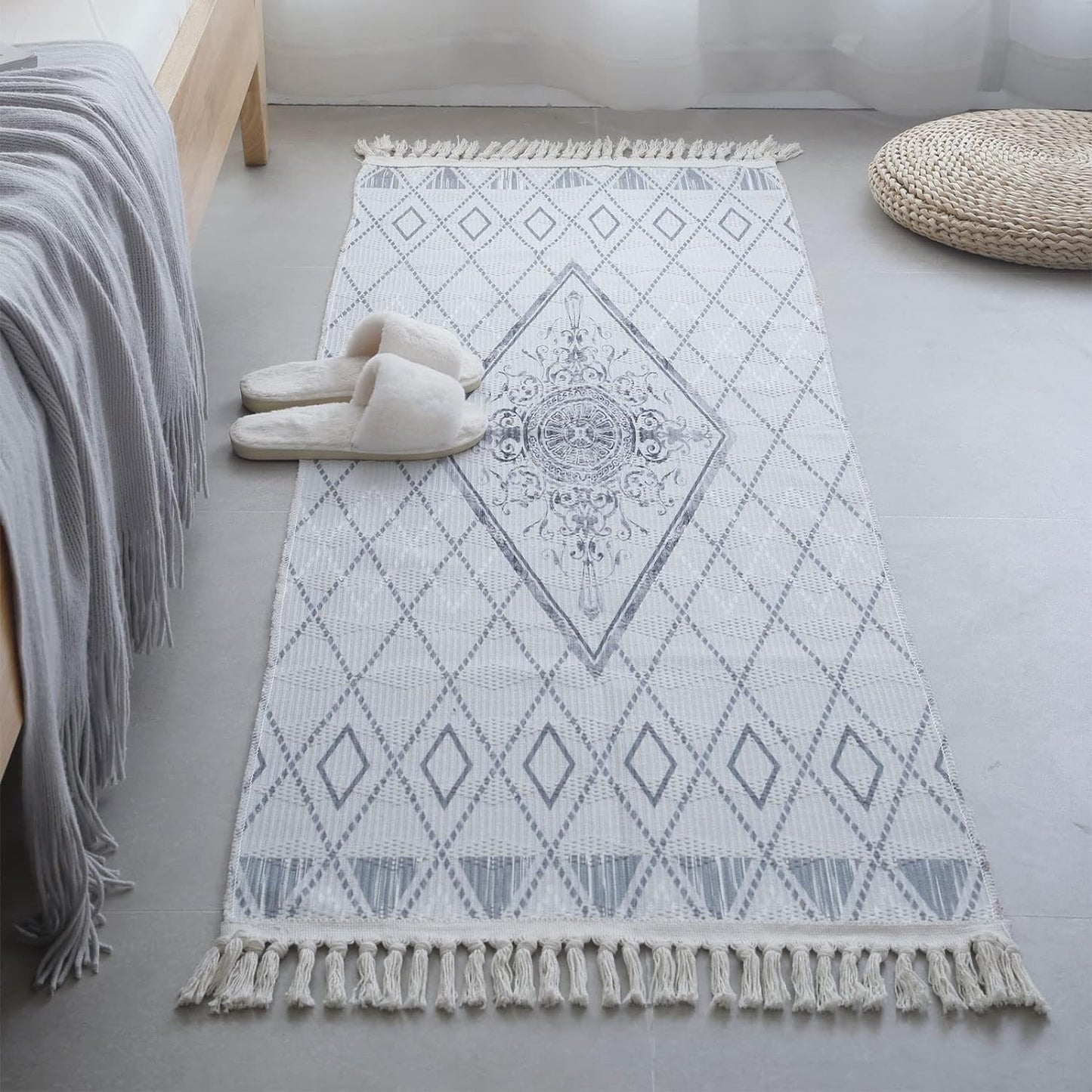 Area Rugs For Living Room Bedroom, Cotton Linen Floor Mat, Mrkhojahas 50x160cm