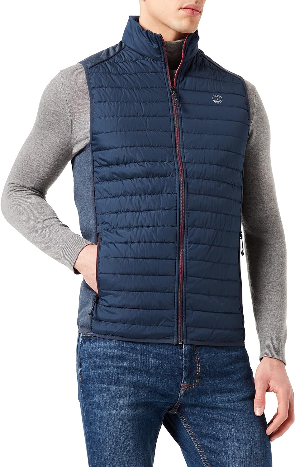 Jack & Jones mens JJEMULTI BODYWARMER COLLAR NOOS Bodywarmer (pack of 1)