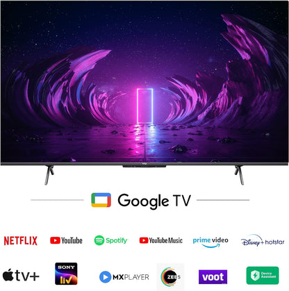 VU 164 cm (65 inches) The GloLED Series 4K Smart LED Google TV 65GloLED (Grey)