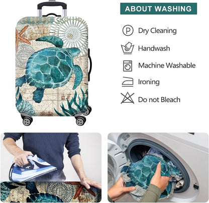 Homarket Travel Luggage Cover Suitcase Protector 18-32 Inch Suitcase Spandex Baggage Covers Washable Dustproof Anti-Scratch (L(26-28 inch luggage), H560)