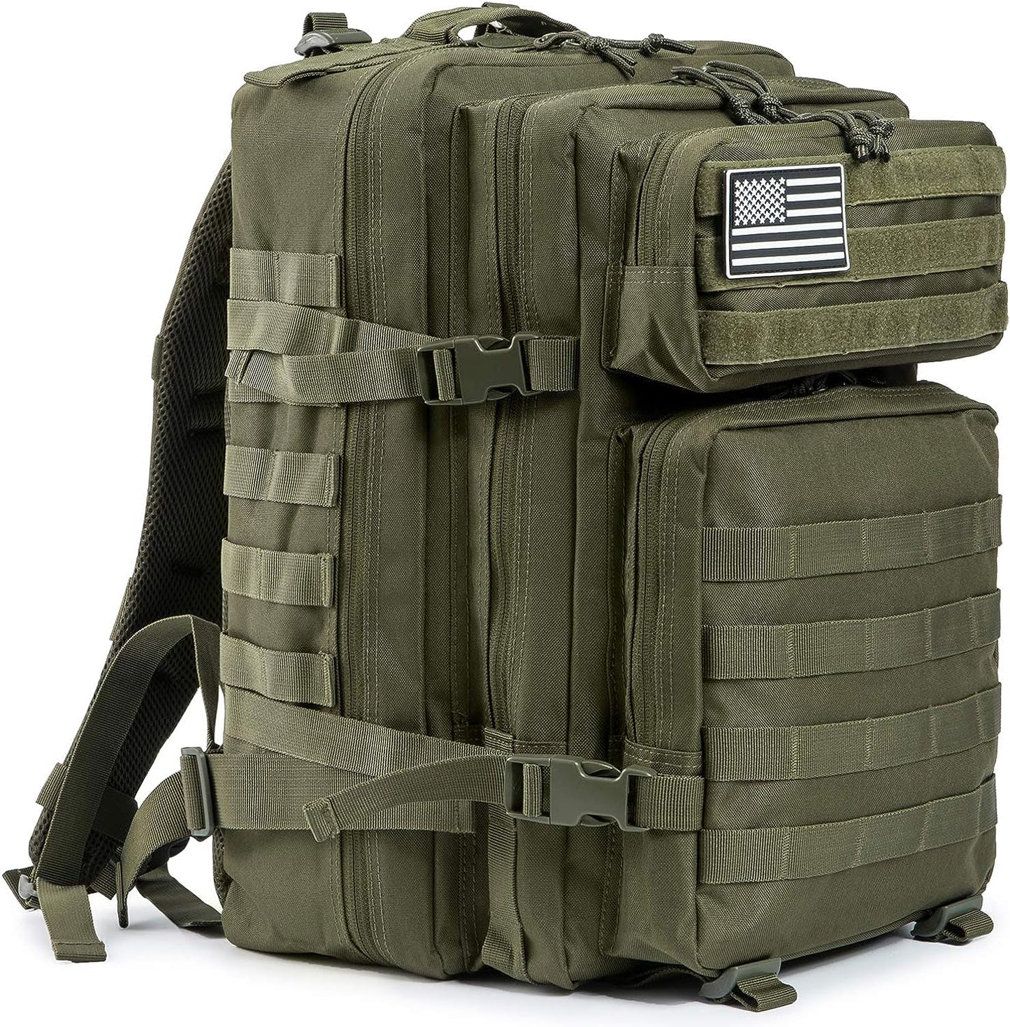 QT&QY 45L Military Tactical Backpacks Molle Army Assault Pack 3 Day Bug Out Survival Bag Hiking Treeking Rucksack