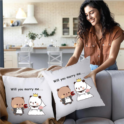 Happy Valentine's Day Pillow to Cuddle with Your Sweetheart - Gifts for your Boyfriend - Husband - Wife - Girlfriend - Valentine's Day Romance to Their Bedroom (Design 4)