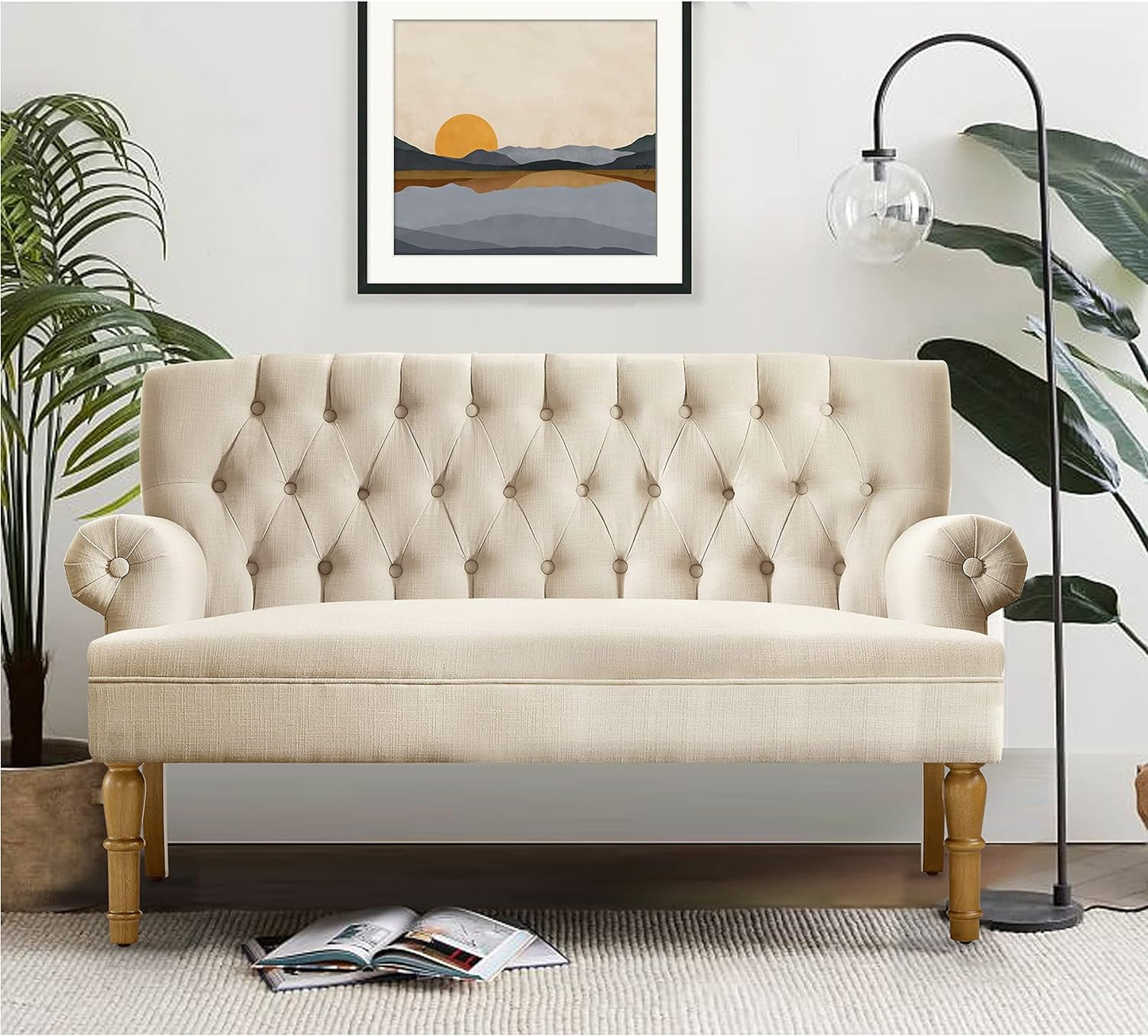 Rosevera Hermosa para Sala Love Seats Furniture Sofa in a Box Long Couches for Living Room Settee Loveseat, Standard, Dove Gray