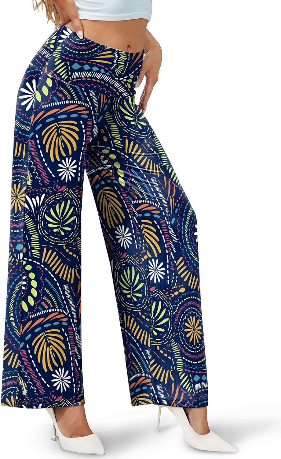 Arolina Women's Stretchy Wide Leg Palazzo Lounge Pants Casual Comfy High Waist Palazzo Pants