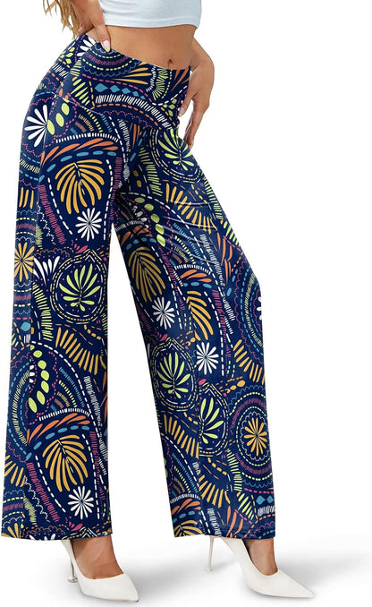 Arolina Women's Stretchy Wide Leg Palazzo Lounge Pants Casual Comfy High Waist Palazzo Pants