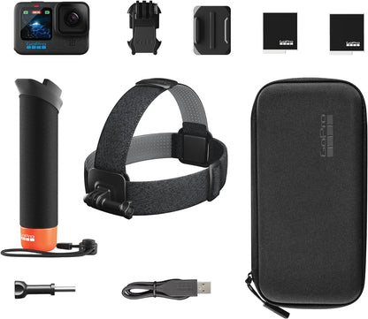 GoPro HERO12 Black + Accessories Bundle, Includes Handler + Head Strap 2.0 + Enduro Battery + Carrying Case