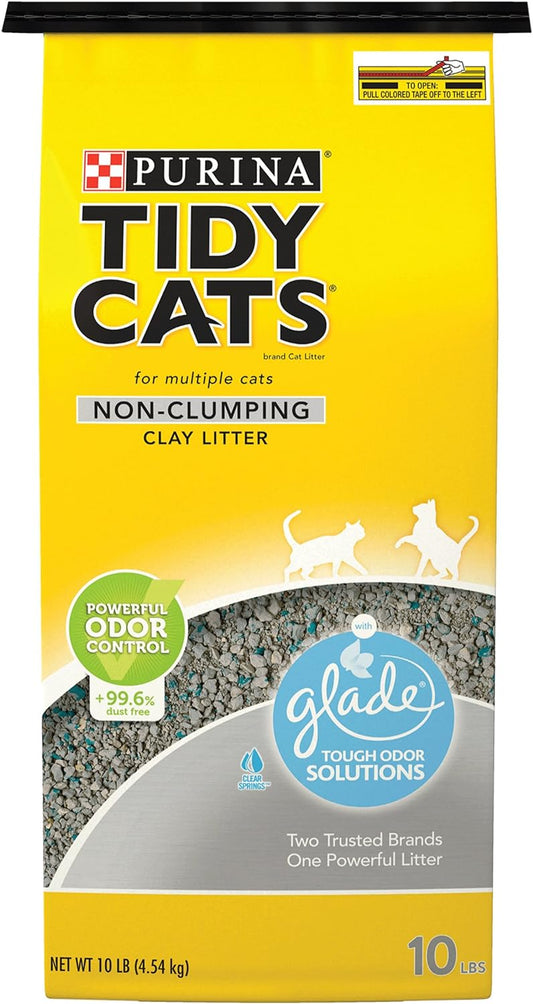 Purina Tidy Cats Glade Tough Odor Solutions Clear Springs Non-Clumping Cat Litter - 10 lb. Bag