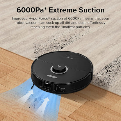 Roborock S8 Robot Vacuum Cleaner with Dual Brush & 6000Pa Suction& 3D Structured Light Obstacle Avoidance Robot Vacuum Compatible with Alexa for Pet Hair（Upgrade of Roborock S7)(White)