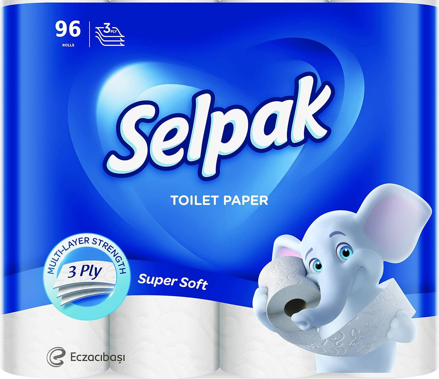 Selpak 3 Ply Toilet Paper 96 Rolls 140 Sheets