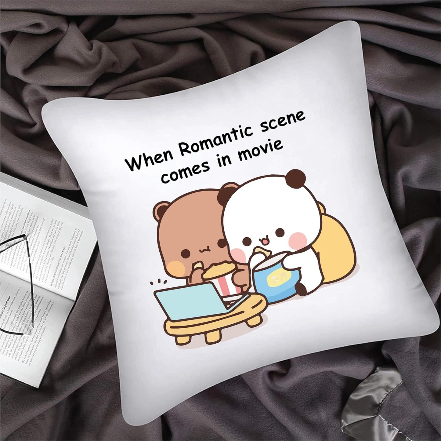 Happy Valentine's Day Pillow to Cuddle with Your Sweetheart - Gifts for your Boyfriend - Husband - Wife - Girlfriend - Valentine's Day Romance to Their Bedroom (Design 4)