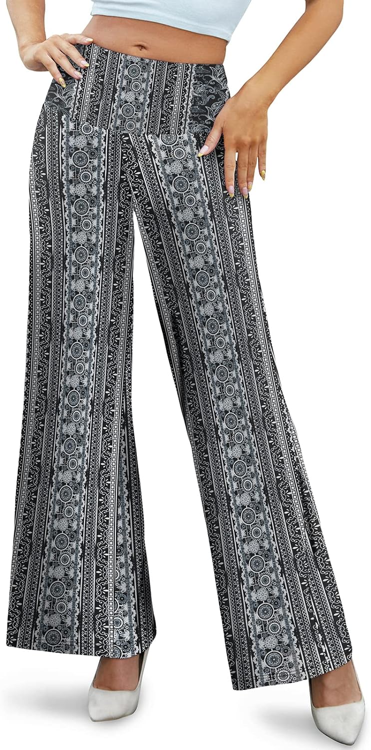 Arolina Women's Stretchy Wide Leg Palazzo Lounge Pants Casual Comfy High Waist Palazzo Pants