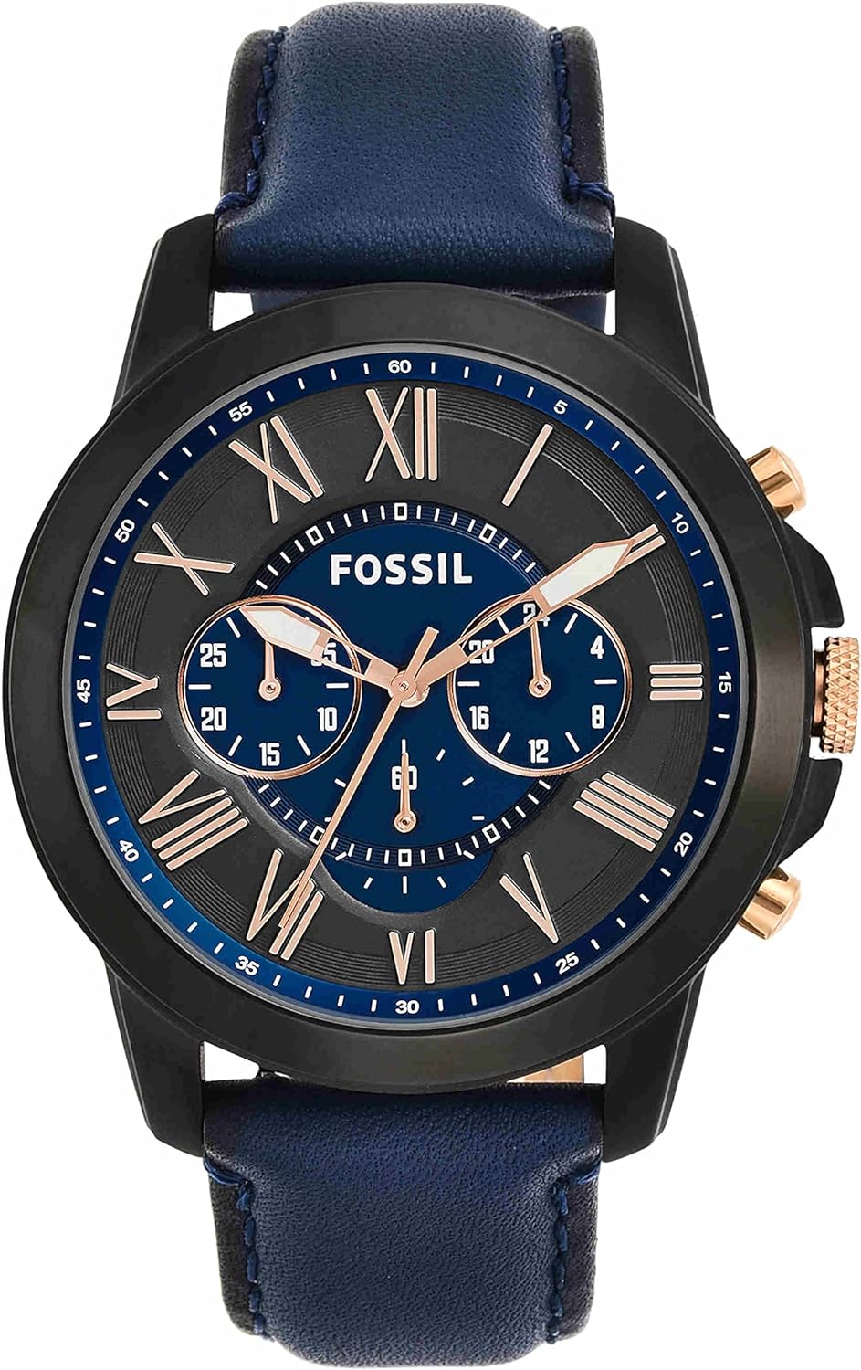 Fossil Leather Mens Quartz Watch