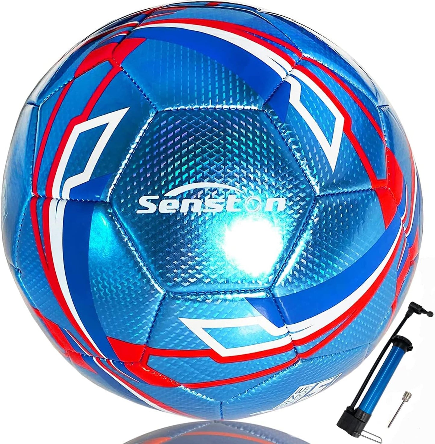 Senston Football Soccer Ball Size 5 Official Training Football Match Ball with Pump