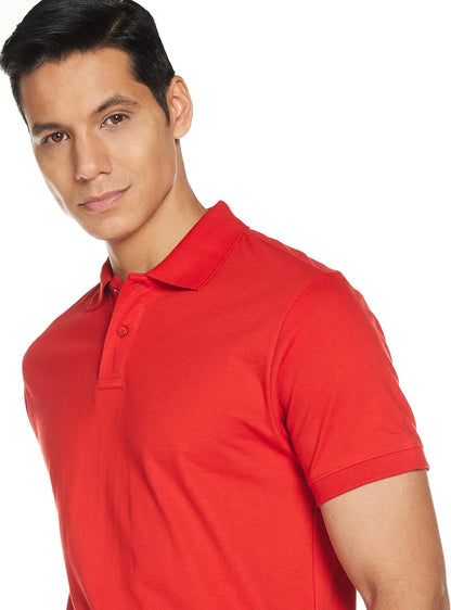 Santhome Men's Basic DryNCool Half Sleeve Polo T-Shirt with UV Protection