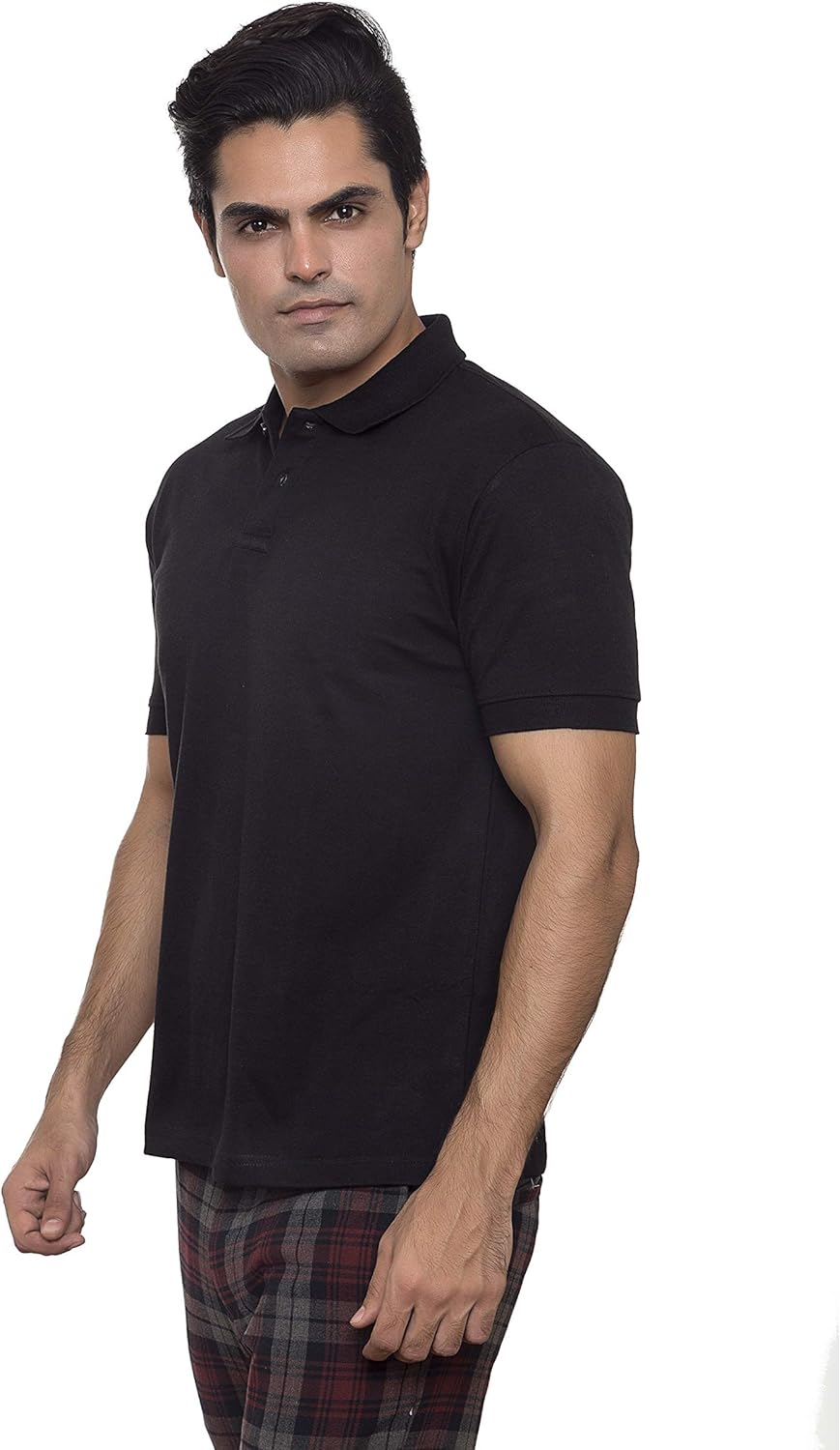 Santhome Men's Basic DryNCool Half Sleeve Polo T-Shirt with UV Protection