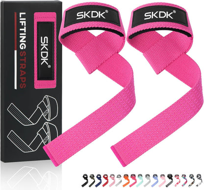 Lifting Straps Deadlift Gym Wrist Straps Weightlifting with Neoprene Cushioned Wrist Padded and Anti-Skid Silicone - for Weightlifting, Bodybuilding, Xfit, Strength Training