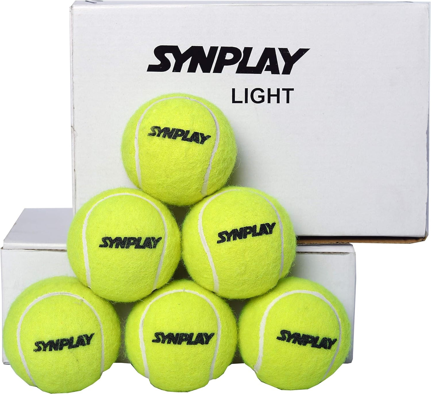 Synplay - Ss00160 Rubber Light Weight Tennis Cricket Ball, Standard (Fluorescent)