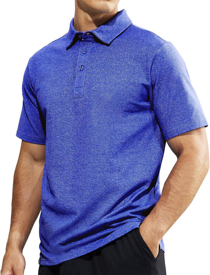 Haimont Men's Polo Shirt Cotton Golf T-Shirts Long and Short Sleeve Collared Shirts for Uniform, Casual, Business, Work