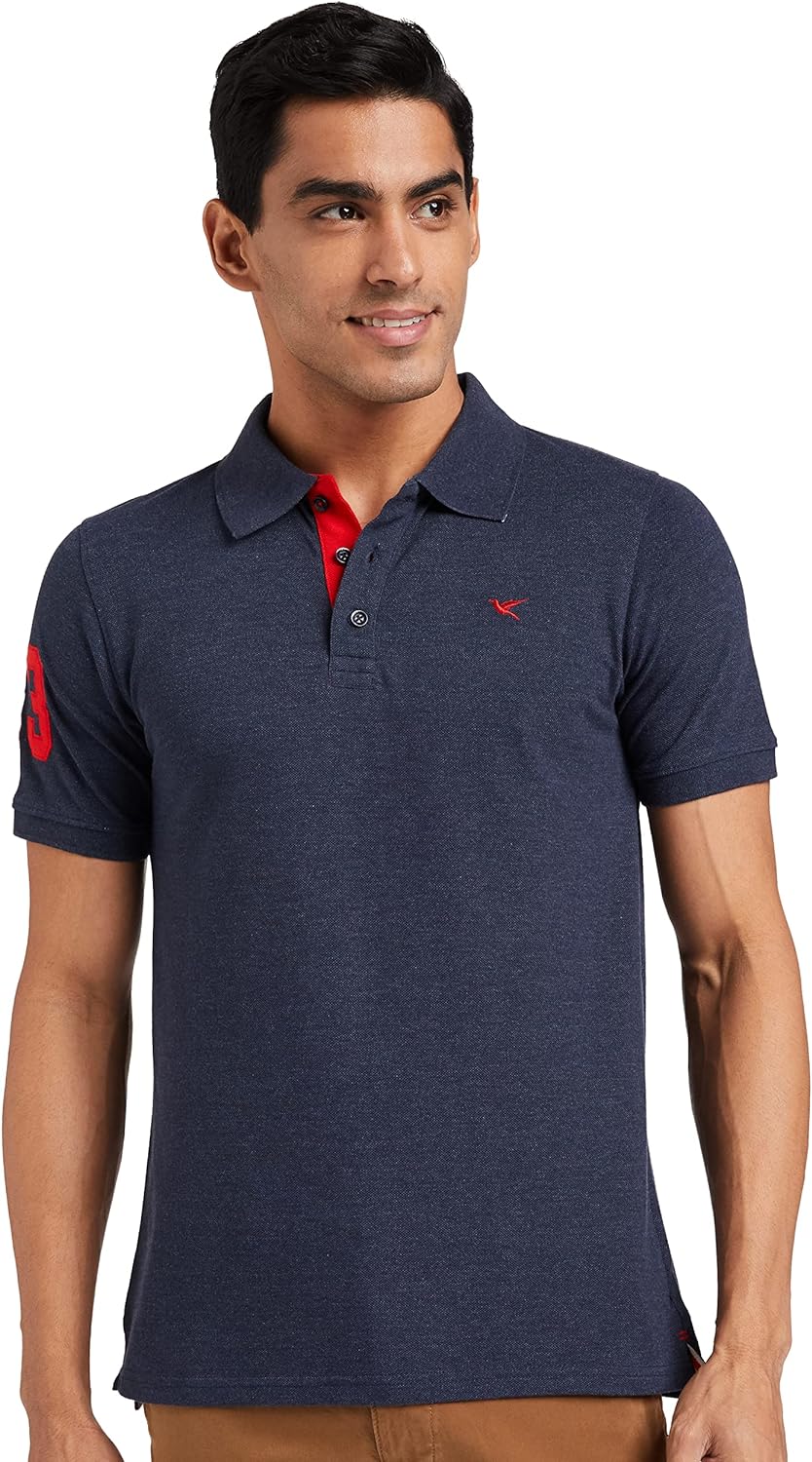 Deniklo Men's Solid Regular fit Polo Shirt