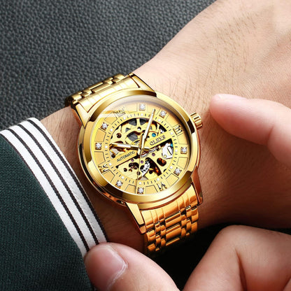 OUPINKE Men's Automatic Mechanical Watches Luxury Business Dress