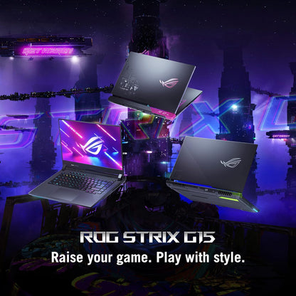 Asus ROG Strix G15 G513RC-HN088W (Eclipse Gray) Gaming Laptop, R7-6800H 16GB 512GB PCIE G4 SSD, NV RTX3050, WIN11 HOME, 15.6 inch FHD 1920X1080 16:9 144Hz, Backlit-RGB-Eng-Arb-KB