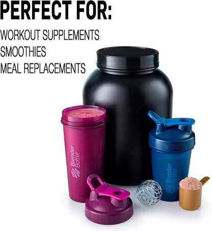 BlenderBottle Classic Loop Top Shaker Bottle, 28-Ounce, Full Color Black