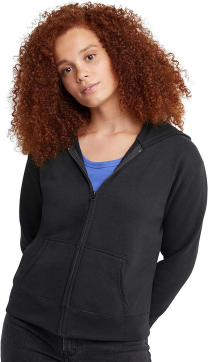 Hanes womens Women's Fleece Full-zip Hood Fleece Jacket (pack of 1)