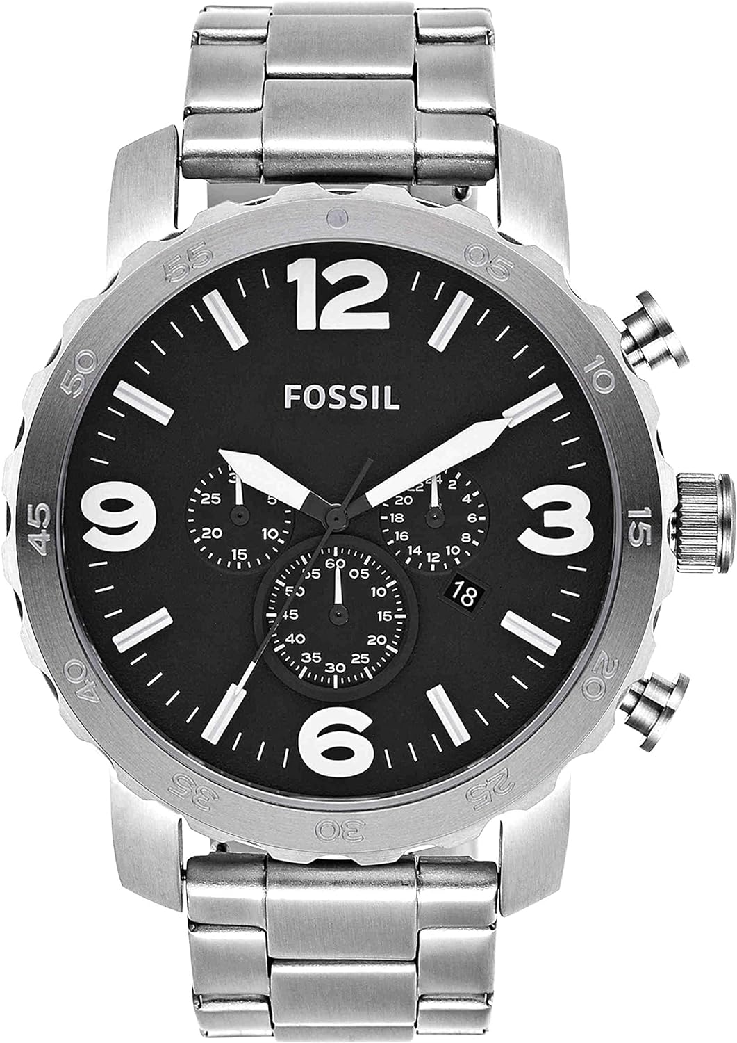 Fossil Men's Nate Stainless Steel Quartz Chronograph Watch