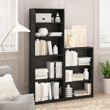 Furinno JAYA Simply Home 5-Shelf Bookcase, Black, one size