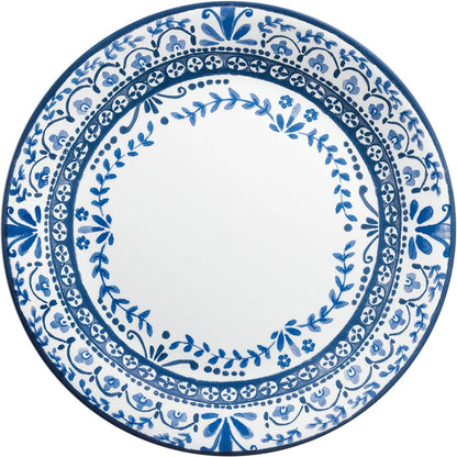 Corelle Service For 6 Chip Resistant Dinnerware Set, 18-Piece, Portofino, White And Blue