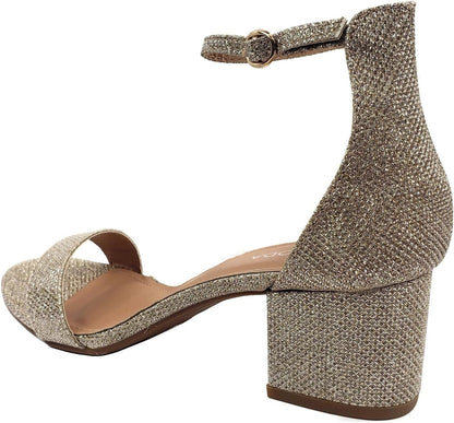 Over the Toe Strap Ankle Wrap Strap Heel Open Toe Block 2' Heel