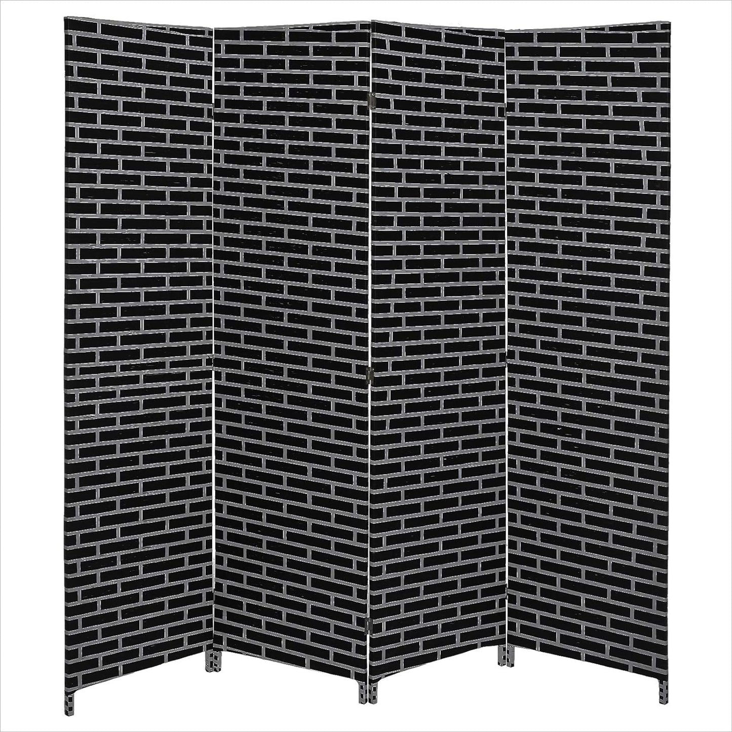 AFT Galaxy Design Room Divider/Partition 4 Panel Color Black & White Size (L x W x H) 200 x 4 x 180 cm Model (PF-4).