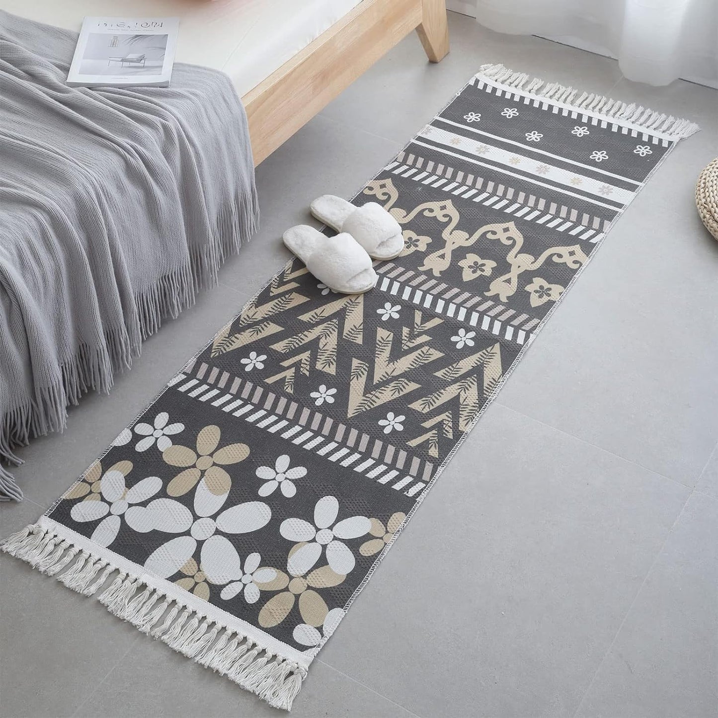 Area Rugs For Living Room Bedroom, Cotton Linen Floor Mat, Mrkhojahas 50x160cm