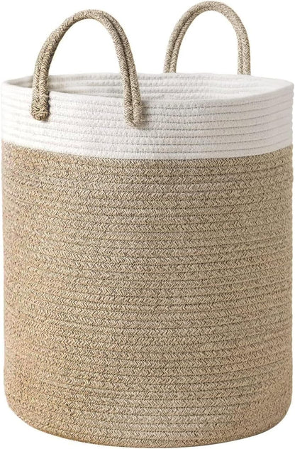 Blinggo Woven Basket, Cotton Rope Baskets Decorative Trays for Storage and Organizing, Home Décor (Set of 5)