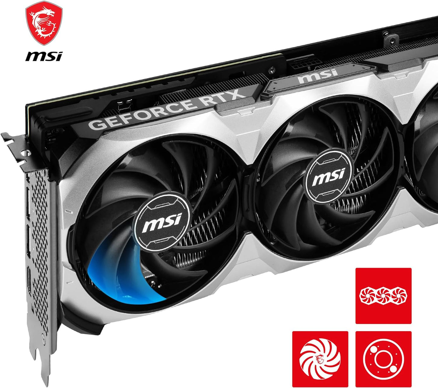 MSI GeForce RTX 4070 GAMING X TRIO 12G Graphics Card - RTX 4070 GPU, 12GB GDDR6X (21Gbps/192-bit), PCIe 4.0 - TRI FROZR 3 (3 x TORX Fan 5.0), RGB - HDMI 2.1, DisplayPort 1.4a