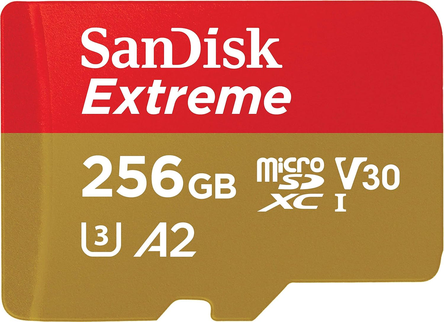 SanDisk 128GB Extreme microSD UHS I Card for 4K Video on Smartphones, Action Cams & Drones 190MB/s Read, 90MB/s Write SDSQXAA 128G GN6MN, Red/Gold